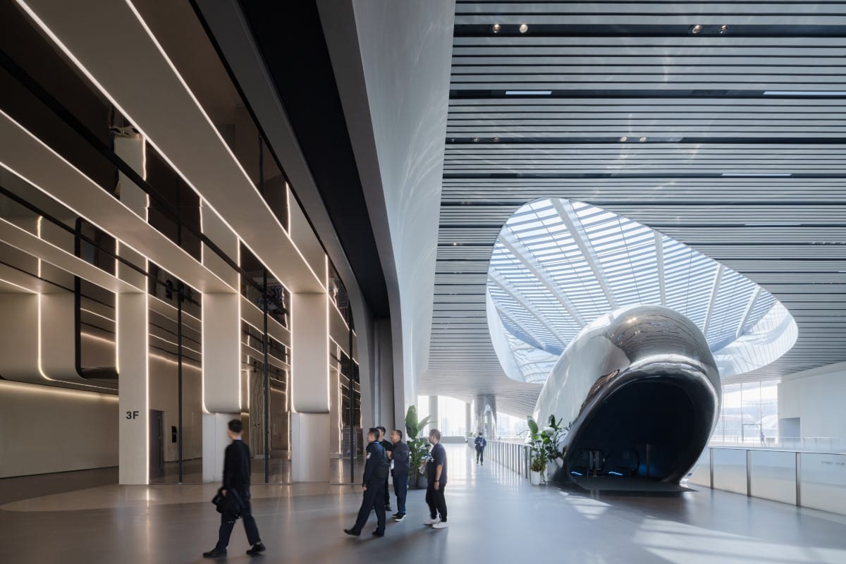 Interior of the Chengdu Science Fiction Museum by ZHA