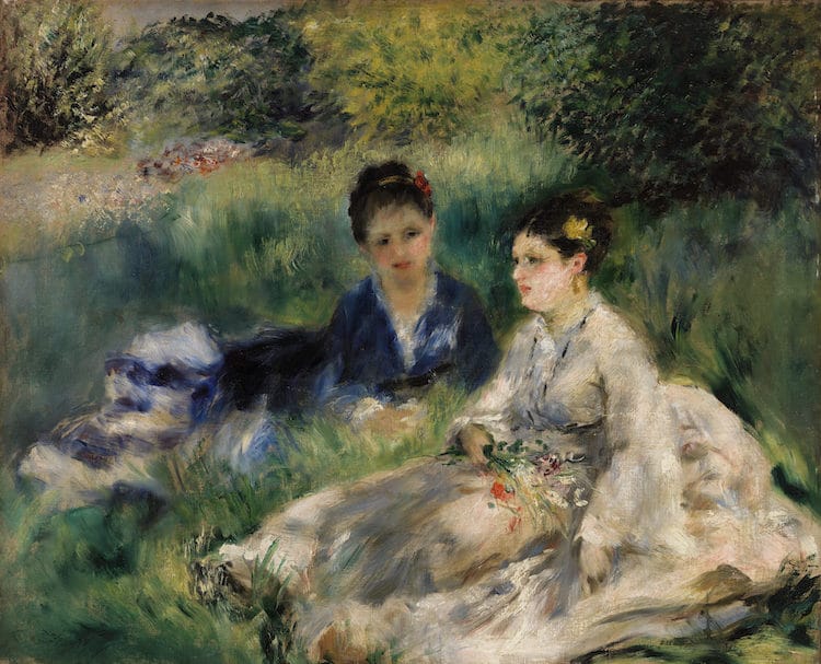 on the grass by renoir